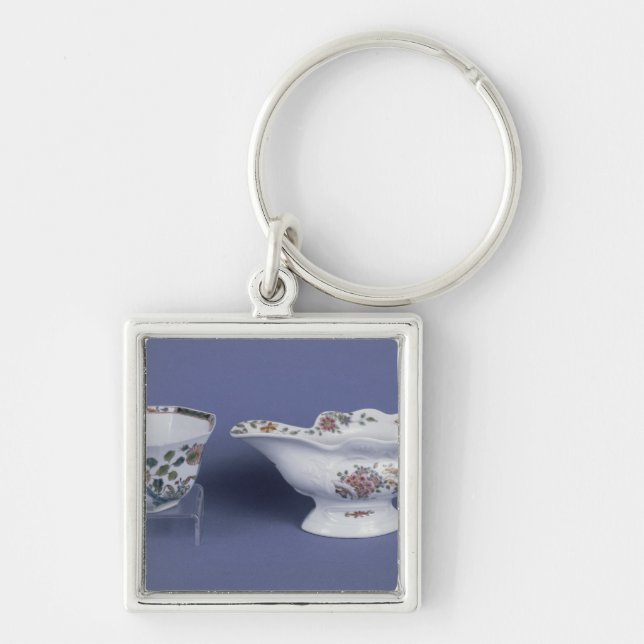 Llavero Worcester formaron el barco de salsa oval y (Frente)