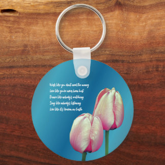 Llavero Work Love Dance Sing Tulips Inspirador