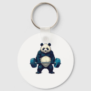 Llavero Workout Panda Deadlifter Funny Gym Tee Lifting Mot