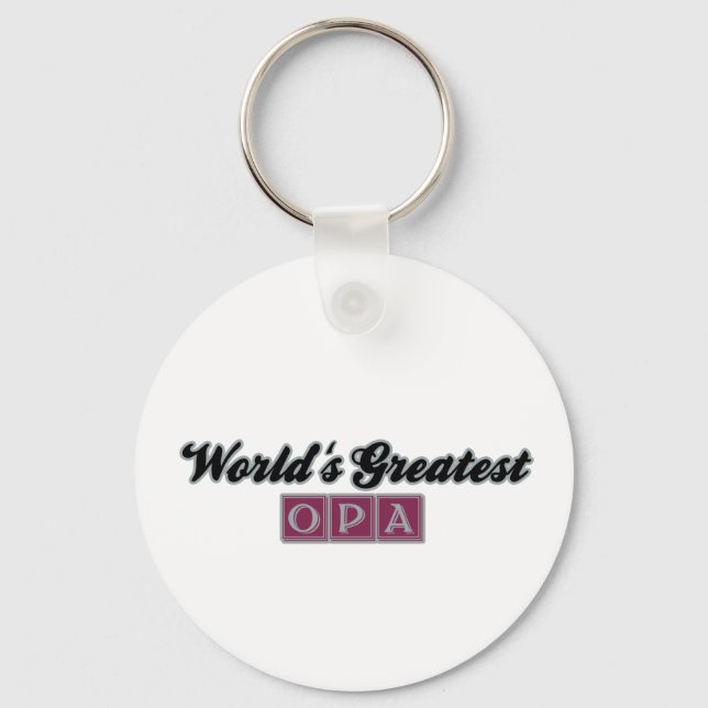 Llavero World's Greatest Opa (Borgoña) (Anverso)