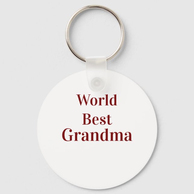 Llavero World best Grandma grandmother grandparents pink n (Anverso)