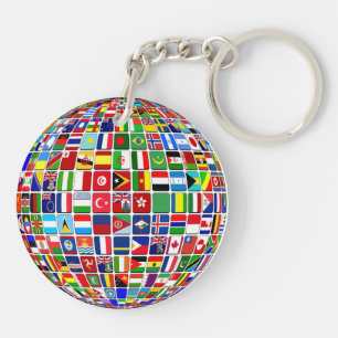 Llavero World Flags Globe, Internacional,