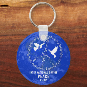 Llavero World Peace Dove Peace on Earth Day Logo QR Code