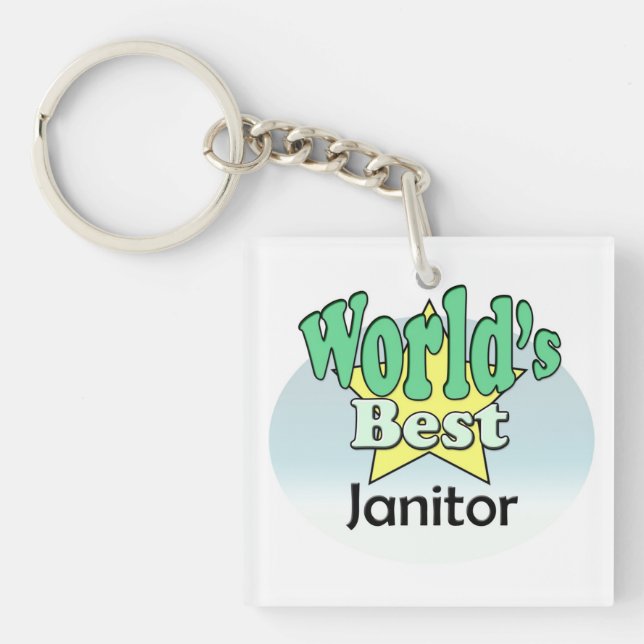 Llavero World's best Janitor (Frente)