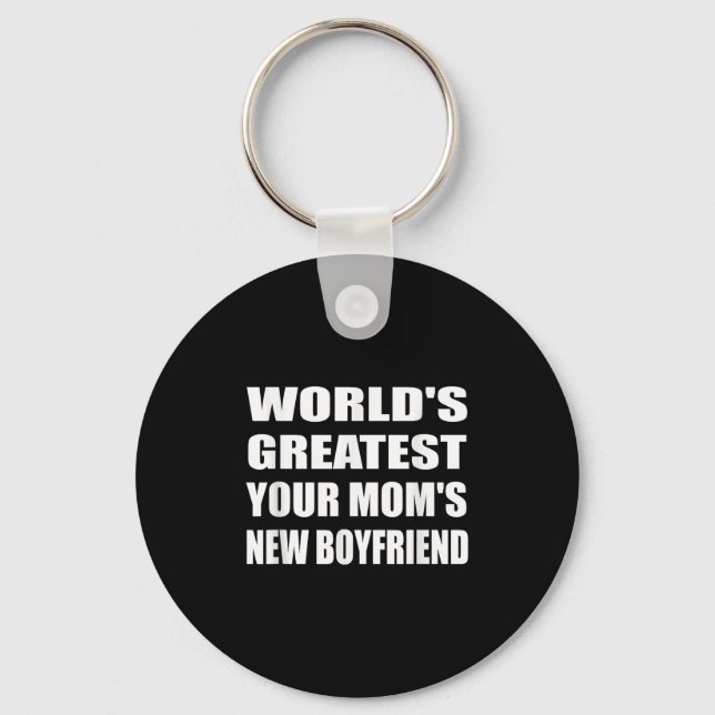 Llavero World's Greatest Your Mom's New Boyfriend Humor Sa (Anverso)