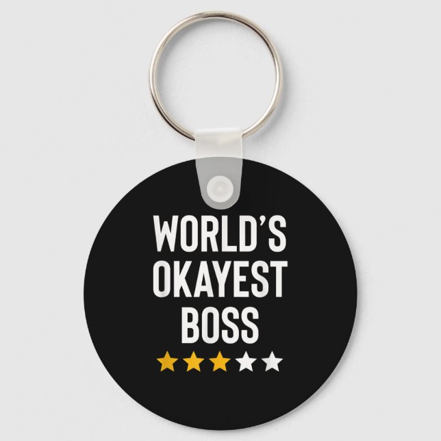 Llavero Worlds Okayest Boss Funny Birthday Christmas Gag G (Anverso)