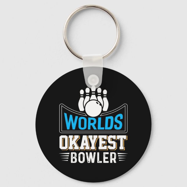 Llavero Worlds Okayest Bowler (Anverso)