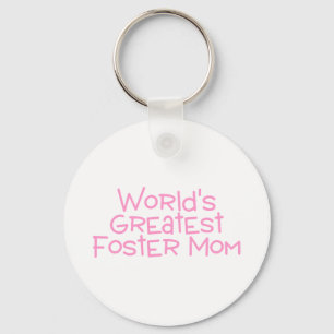 Llavero Worlest Greatest Foster Mom Pink