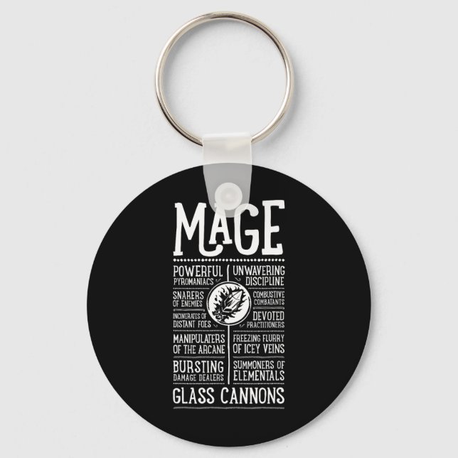Llavero Wow Mago Jugador de Rol  (Anverso)