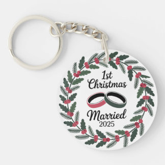 Llavero Wreath de los anillos Bodas clásicos | 1.ᵉʳ Navida