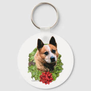 Llavero Wreath de perro de ganado australiano - Keychain