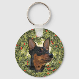 Llavero Wreath de Pinscher en miniatura