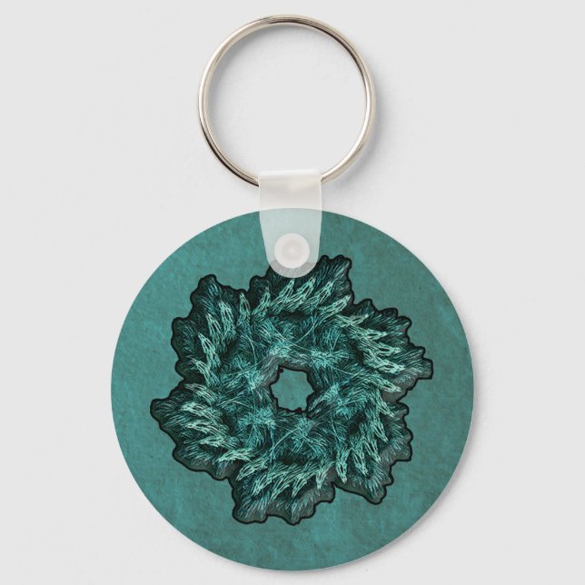 Llavero Wreath Navidades fractales (Anverso)