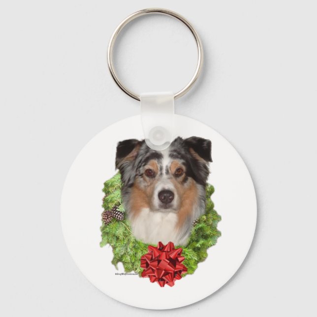 Llavero Wreath pastor australiana - Keychain (Anverso)