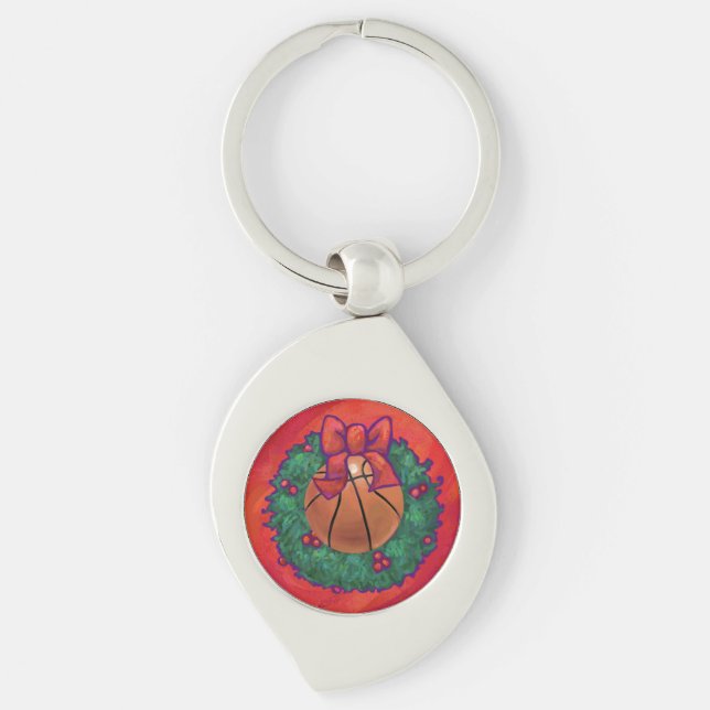 Llavero Wreath sobre el baloncesto dentro de los Navidades (Anverso)