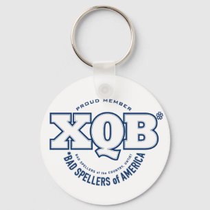 Llavero x.Q.B., malos abecedarios de América. Keychain.