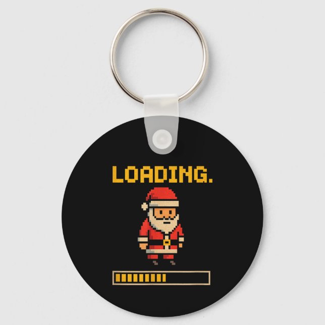 Llavero Xel Santa Loading Retro Christmas Gamer Shirt  (Anverso)