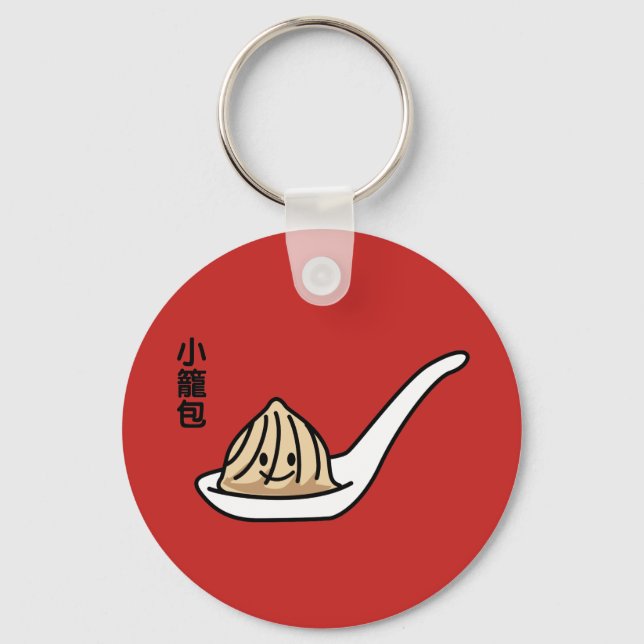 Llavero Xiaolongbao Sopa China Dumpling Dim Sum Bun (Anverso)
