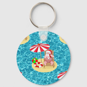 Llavero xmas beach santa claus