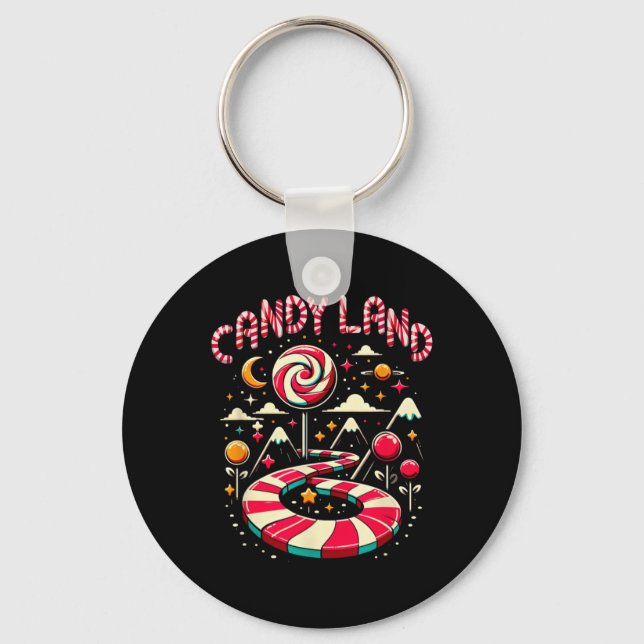 Llavero Xmas Candy Land Rainbow Trail Candy Cane Merry Chr (Anverso)
