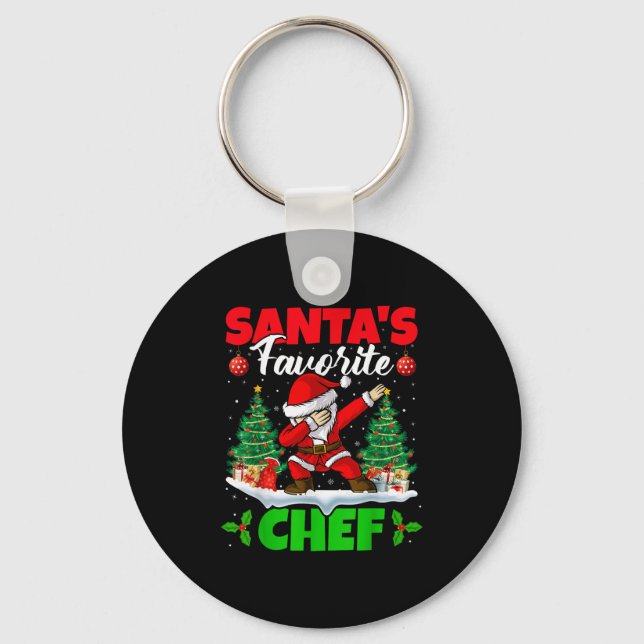 Llavero Xmas Dabbing Santa's Favorite Chef Christmas  (Anverso)