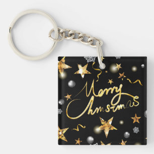 Llavero Xmas de Black Metallic Stars