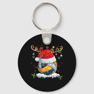 Llavero Xmas Iluminando reno Santa Hat Voleibol Cristo