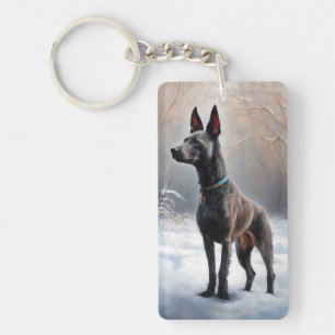 Llavero Xoloitzcuintli Deja que nieve Navidad