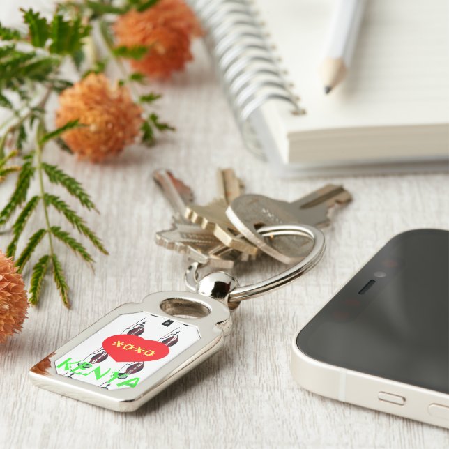 Llavero XOXO Amo Kenia (Lateral)