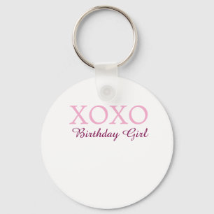 Llavero Xoxo cumpleaños chica nombre rosa malva simple amo