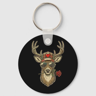 Llavero XOXO San Valentín Ciervo Camuflaje Retro Cazador C