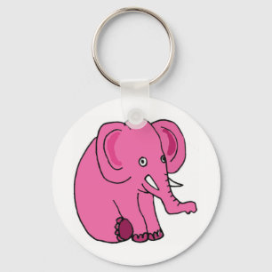 Llavero XX elefante rosado divertido