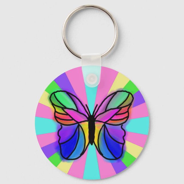 Llavero Y2K Psychedelle Butterfly Keychain (Anverso)