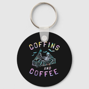 Llavero Y Coffee Funny Skeleton Tie Dye Retro Halloween