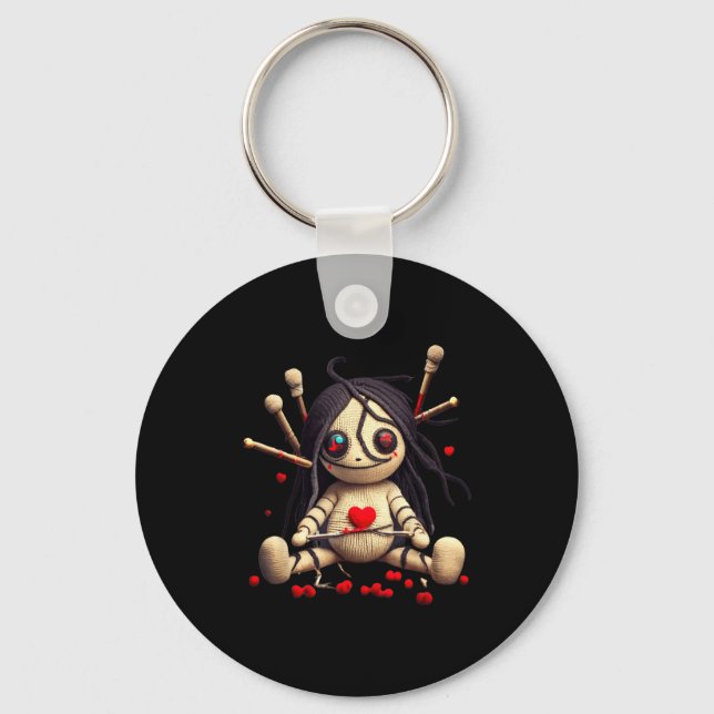 Llavero Y Cute Sitting Voodoo Doll Halloween Valentine Day (Anverso)