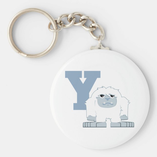 Llavero Y es para Yeti Cute Personalizado Yeti Monster (Frente)