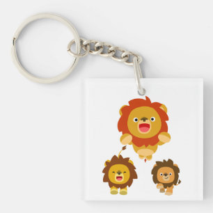 Llavero "¡¡¡Ya viene!!" 3 Leones Personalizados cortos Key