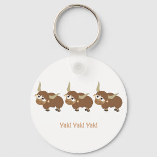 Llavero Yak divertido Yak Yak Chiste Yak de dibujos animad