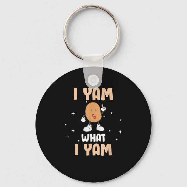 Llavero Yam What I Yam Funny Potato Pun Thankending (Anverso)