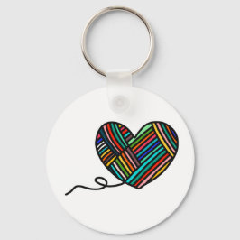Llavero Yarn Heart Keychain