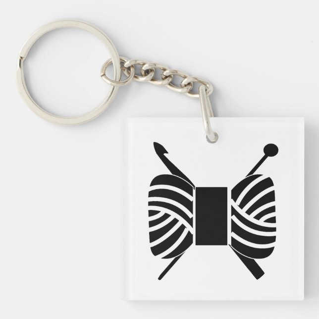 Llavero Yarn Skein Knit Crochet Crafts (Frente)