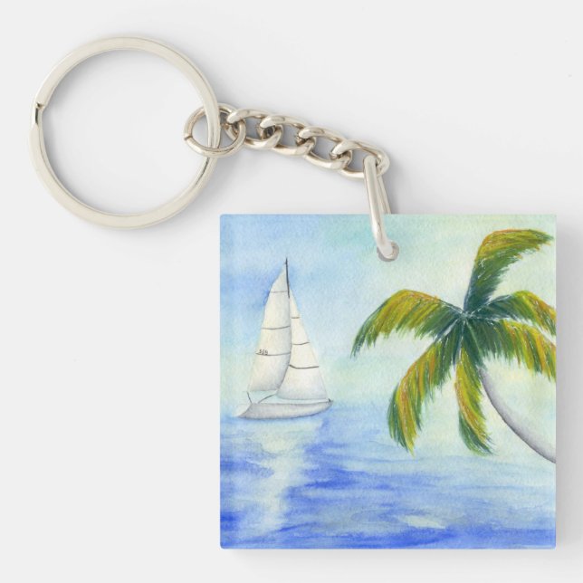 Llavero Yate en el mar Palma (Frente)