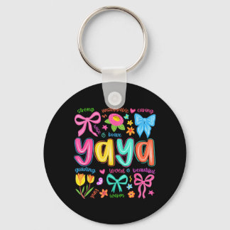 Llavero Yaya Bow Amó Hermoso Día de las Madres Divertido y