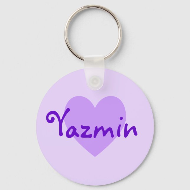 Llavero Yazmin en morado (Anverso)