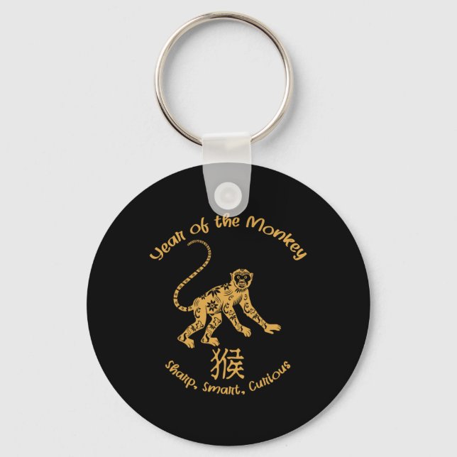 Llavero Year Of Monkey Traits Chinese Zodiac Chinese New Y (Anverso)