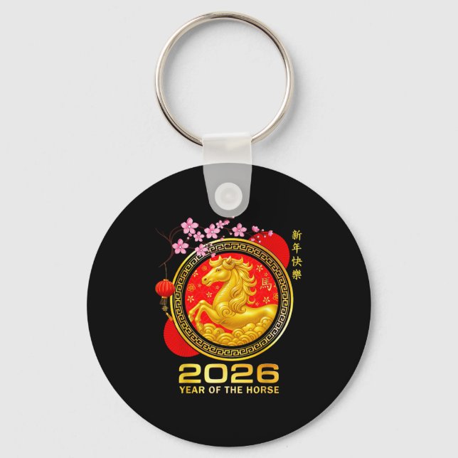 Llavero Year Of The Horse 2026 Lunar New Year Chinese Men  (Anverso)
