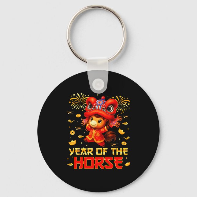 Llavero Year Of The Horse Lion Dance Lunar Chinese New Yea (Anverso)
