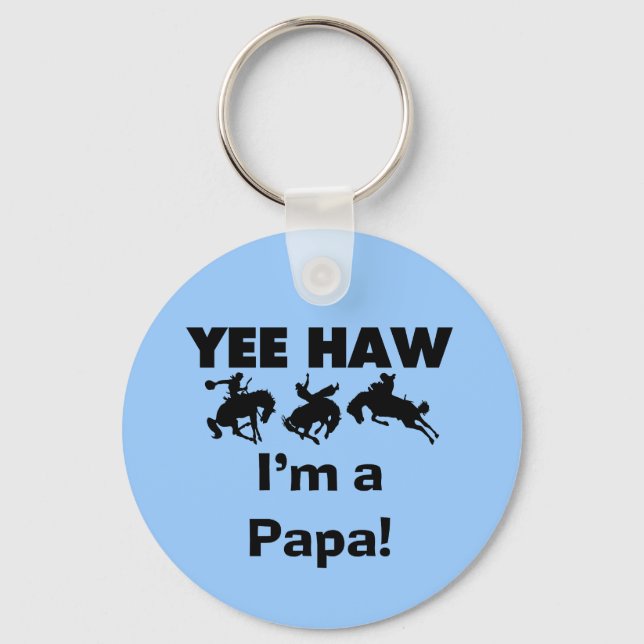 Llavero Yee Haw, soy un papá con camisetas y giros (Anverso)