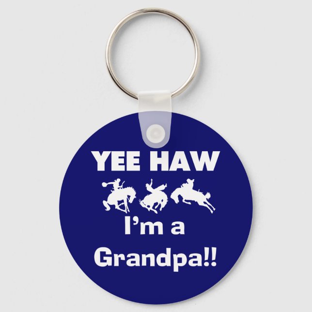 Llavero Yee Haw, soy una camiseta y regalo del abuelo (Anverso)