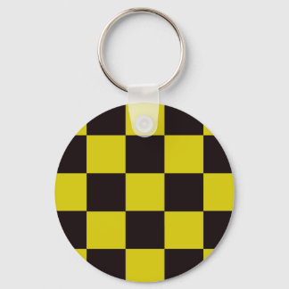 Llavero Yellow and Black Checkerboard
